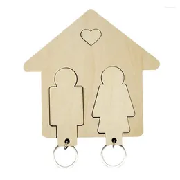 Keychains Design Fashion Creative Wooden Key Pendant DIY Couple Wall Hanging Car Keychain Valentine's Day Jewelry Gift