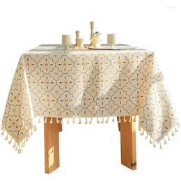 Table Cloth Washable Waterproof Oil Resistant Coffee Desk Mat Rectangular Fresh Floral