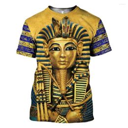 Men's T Shirts Summer Ancient Egypt T-Shirt Male Casual Egyptian Pharaoh Print Clothing Outdoor Fashion Streetwear Vintage Tops&Tees