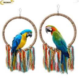 Other Bird Supplies Swing Toy Wooden Parrot Accessories Stand Playstand With Chewing Beads Cage Playground For Budgerigar Toys