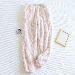 Women's Sleepwear Women Pants Winter Warm Flannel Casual Home Fashion Pyjama Joggers Workout Jogging