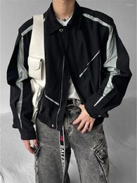 Men's Jackets Vintage Y2K Patchwork Baseball Coats Streetwear Men Jacket Male Hip Hop Clothes Spring Autumn Top Bomber Racing Outerwear