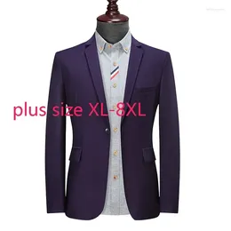 Men's Suits Arrival Fashion Super Large Spring Autumn Men Casual Suit Single Breasted Blezer Plus Size XL2XL3XL4XL5XL6XL7XL8XL