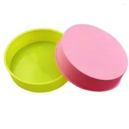 Baking Moulds 2Pcs Silicone Cake Molds 8 Inch Round Tins Non Stick Bakeware For Chocolate Cookies/Breads