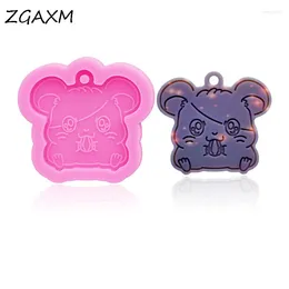 Baking Moulds LM 58 Earring Cartoon Little Mouse Shiny Resin Silicone Mould Keychain UV Crystal Casting Polymer Clay Moulds