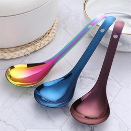 Spoons Large Soup Stainless Steel Ladle Rice Serving Spoon Gold Kitchen Cooking Table Utensil235a