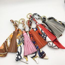 Classic Scarf Tassel Bag Pendant Fashionable Korean All-Match Women's Handbag Pendant Key Ring Car Hanging286H