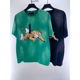 Baskı Amari Amirl Amis Am Amar Miri Mens Designer T Shirts Kadın Tees Luxurys Tasarımcıları Tshirts Saf Pamuk Tiedye Vintage Tiger Tee Erkekler Günlük Kısa Kollu Street