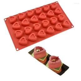 Baking Moulds 24 Holes Mini Love Heart Silicone Cake Mould DIY Fondant Chocolate Decoration Mould Kitchen Handmade Tools Accessories