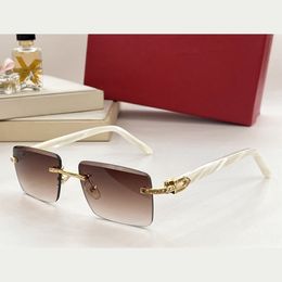 Womens Glasses mens buffs designer sunglasses lunette Luxury carti buffalo horn for shades men sun glasses sunglass frameless