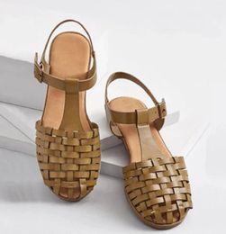 Sandals 2024 Women Gladiator Buckle Strap Sapato Feminino Flats Shoes Vintage Zapatos Mujer Plus Size 43