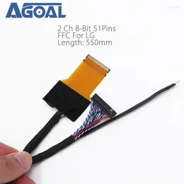 Cable 2 Ch 8-bit 51 Pins 51pin Dual 8 Flexible Flat For LED Panel V400HJ6-PE1 550mm Universal LCD Controlle