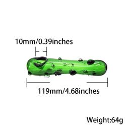 Funny Pickle Smoking Glass Pipe Cucumber Heady tobacco Hand Pipes pyrex Colourful spoon Smoking Accessories for Cute gift 11 LL