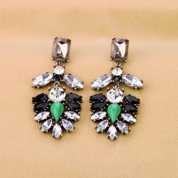 Dangle Earrings Trendy Resin Stone Plant Leaf Drop For Women Statement OL Office Jewelry Accessories Wholesale