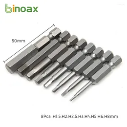 Binoax 7/8 Pcs 50mm 1/4 Inch Hex Shank Magnetic Head Screwdriver Bits