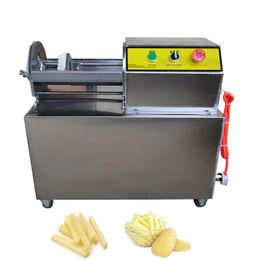 Commercial French Fries Machine Electric Vegetable Potato Cucumber Taro Strip Cutter Stainless Steel Fries Cutting Machine