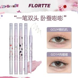 FLORTTE Dualended Eyeliner Under The Eyes Silkworm Enlargement of Pearlescent Highlighting 2 in 1 Eye Makeup Pen 240123