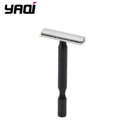 YAQI Chrome And Black Colour Aluminium Handle Light Weight AC Blade Excalibur Single-edged Mens Shaving Safety Razor 240119