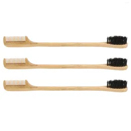 Makeup Brushes Mascara Eyebrow Comb With Wooden Handle Eyelash Bamboo Trimming Tool Brush