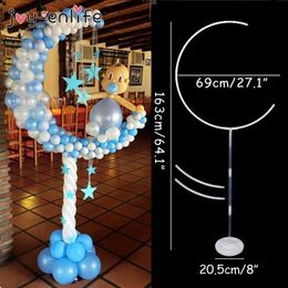 1set DIY Moon Balloon Holder Ballons Stand Column Balons Arch Frame Kids Birthday Party Baby Shower Wedding Decoration Supplies Y0298k