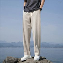 Men's Pants 2024 Spring And Summer Cotton Linen Casual Slim Joggers Men Loose Straight Trousers