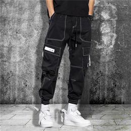 Men's Pants Fashion Jogging Pant Overalls Casual Hip Hop Pocket Solid Color Thin Spring Summer Tactical Sports