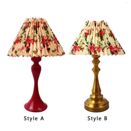 Table Lamps NightStand Lamp Desk Pleated Shade Decorative Study Metal Base For Home Office Exquisite Durable Housewarming Gift