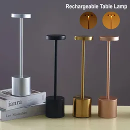 Table Lamps 2024 Retro Lamp USB Rechargeable Cordless Night Light Stepless Dimming Bedside El Bar Decoration