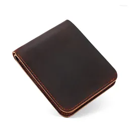 Wallets Genuine Leather Wallet For Men Large Capacity Convenient Bank Card Holder Daily Travel Small Purse Drop Wholesale