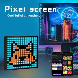 Night Lights LED Pixel Display APP Control Programmable Light DIY Text Pattern Animation For Home Decoration Bedroom Game Room Bar