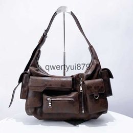 Shoulder Bags Moto Biker Multiple Pockets Bags For Women Luxury Designer andbags And Purses 2023 New In Vintage Large Soulder CrossbodyH24131