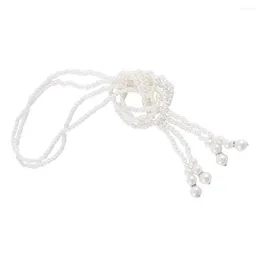 Belts Elegant Adjustable For Girls Faux Pearl Vintage Double Layer Necklace Choker Dress Decoration Women Waistband Korean Waist Belt