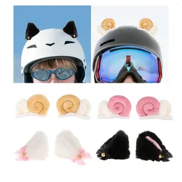 Motorcycle Helmets Helmet Decor Ears Accessories Cute Portable Funny Decorations Plush Ornament For Motorbiking Motorcycling