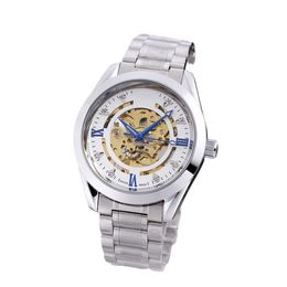 2023 New Mens Fully Automatic Mechanical Watch with Hollow Gear Precision Steel Butterfly Buckle Waterproof Wrist