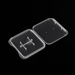 2 in 1 Standard Memory pack box Card Case Holder Micro SD TF Card Storage Transparent Plastic Boxes223A