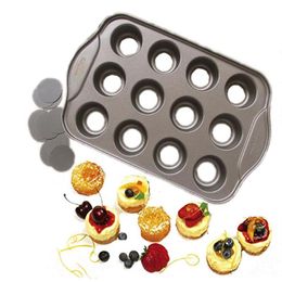 Nonstick Mini Cheesecake Pan 12 Cup Removable Metal Round Cake& Cupcake& Muffin Oven Form Mould For Baking Bakeware Dessert Tool T2281i
