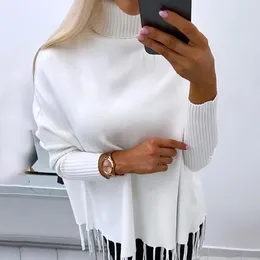 Women's Sweaters 2024 Spring Autumn Clothing Solid Color Turtleneck Long Sleeve Woolen Top