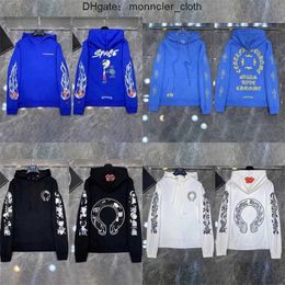 Mens Hoodies Sweatshirts Ch designer Clothing Hoodie Heart Cro Cross Off Shoulder Sleeve Black Plush Sweater Streetwear Chromes M1UW