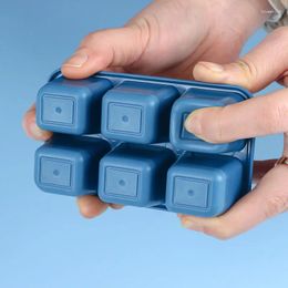 Baking Moulds 6Grid Big Ice Tray Mould Giant Jumbo Large Food Grade Silicone Cube Square DIY Maker