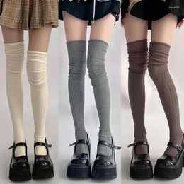 Women Socks 5 Colours High Waisted Women's OverKnee Long Stockings Warm Knitted Boot JK Cotton Tall Tube Leggings