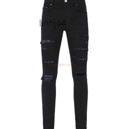 Men's Jeans Designer Clothing Amires Denim Pants Amies Store Trend Brand Men Distressed Ripped Skinny Motocycle Biker Rock Hip HopYZY3