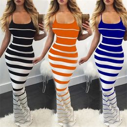 Women's Dresses Sexy Striped Cami Dress Stylish Versatile Summer Outfit Chic Basic Casual Trendy Slip Bodycon Skinny