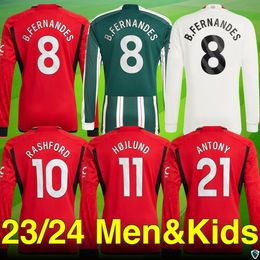 23 24 The England Long Sleeve Soccer Jerseys-B.Fernandes, Rashford, Antony Editions.Fans and Player - Home, Away, Third. Various Sizes & Customization Name, Number