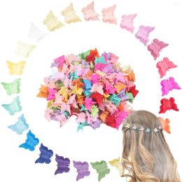 Hair Accessories Multicolor Mini Butterfly For Baby Solid Painting Plastic Clip Cute Butterflies Hairins Girls Hairclip 20pcs
