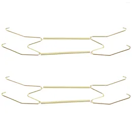 Kitchen Storage 2 Pcs Invisible Spring Hanging Hook Plate Racks Hangers Adhesive Wall Mounted Holder For Copper Alloy