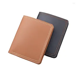 Wallets Fashion Retro PU Leather Mens Wallet Short Money Purses Design Men Thin With Coin Bag