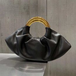 Shoulder Bags obos Pleated Clu bag PU Leater Luxury Designer andbags For Women 2023 New Fasion Large Capacity Croissant Lady PurseH24131