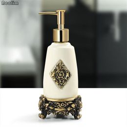 Portable Creative Ceramic Lotion Bottle Ice Cracked Porcelain Hand Wash Shower Gel Empty Bottle el Bathroom Soap Dispenser Y200237B