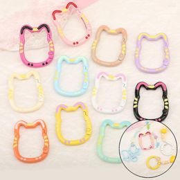 Keychains Cordial Design 50pcs 35 28mm Cat Paint/Key Chain Clasps/Hand Made/DIY Making/Jewelry Accessories/Jewelry Findings & Components