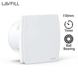 Fans 230V 6 " 150MM Extractor Fan Bathroom Shower Exhaust Fan with Timer Switch